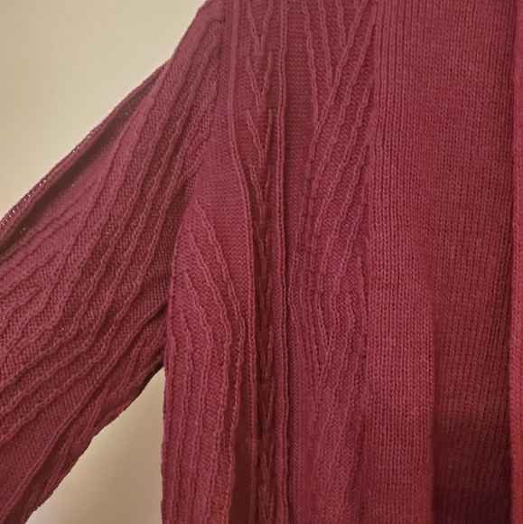 NWT french wine knit sweater with pockets - Picture 4 of 4